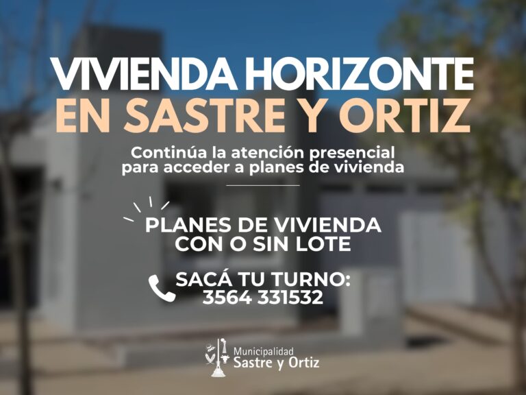 Sastre y Ortiz: articulación con Cooperativa de Vivienda Horizonte para el acceso a la vivienda propia