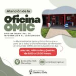 La Oficina de Información al Consumidor (OMIC) de Sastre difundió sus días y horarios de atención