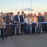 Sastre y Ortiz acompañó la inauguración de la rotonda en el cruce de las rutas 13 y 66