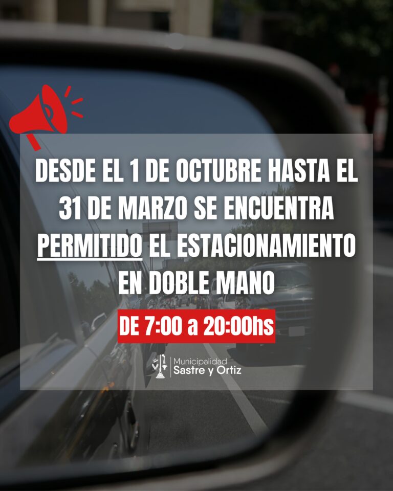 Desde octubre se permite estacionar sobre ambas manos de 7 a 20 horas